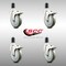 Service Caster 5 Inch 316SS Gray Poly Swivel 1-1/2 Inch Expanding Stem Caster Set Lock Brake SCC-SS316TTLEX20S514-PPUB-112-4 - alternate 1